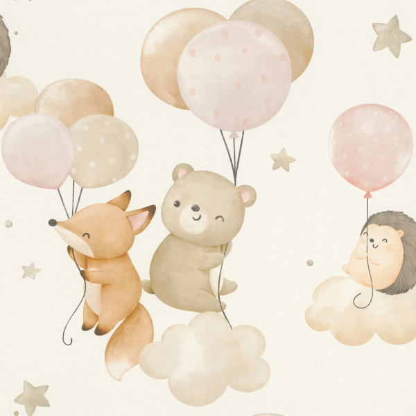 Papel de pared Globos y Nubes DS
