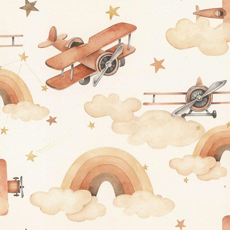 Papel de pared de Aviones y Arcoiris DS