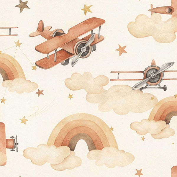 Papel de pared de Aviones y Arcoiris DS