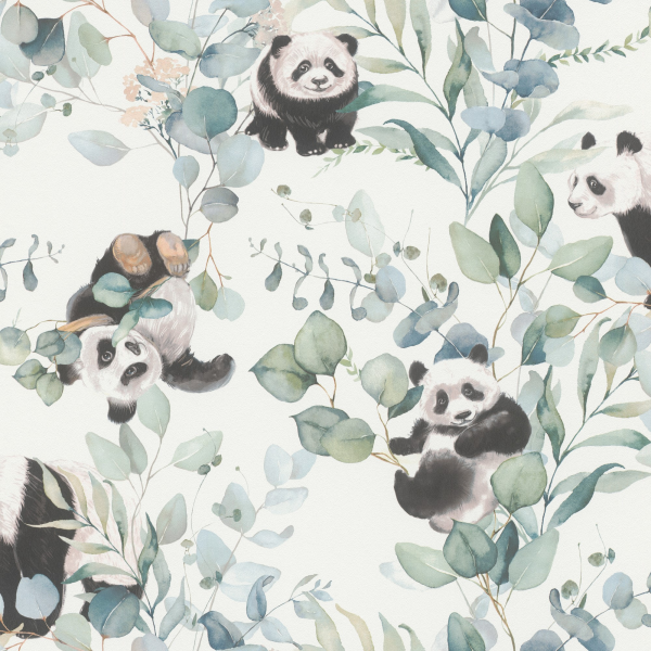 Papel pintado Bambú y Oso panda DS