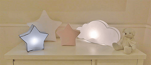 Lámpara estrella en tela