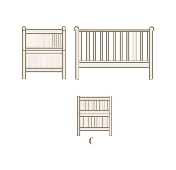 Cuna convertible para colchón de 140 x 70 cm