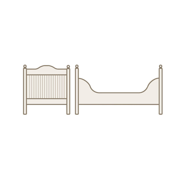 Camita con laterales para colchón de 140 x 70 cm