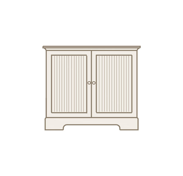 Cómoda 2 puertas con dibujo