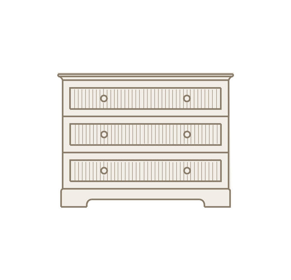 Cómoda 3 cajones con dibujo