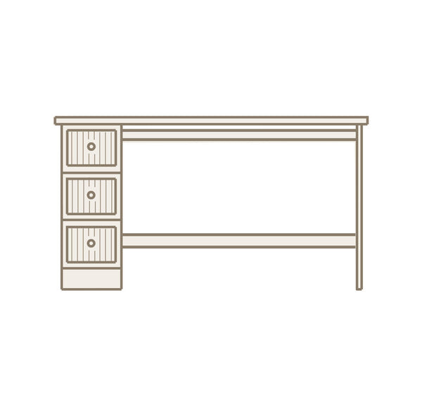 Escritorio 3 cajones con dibujo