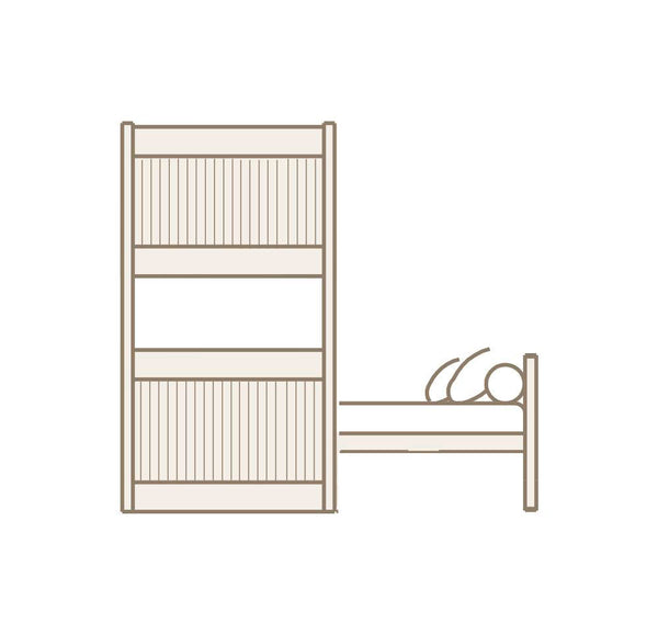 Litera en L escalera y barandilla