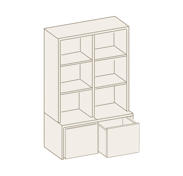 Mueble Juguetero estantería y 2 cajones