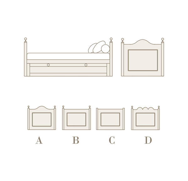 Cama con Nido para colchón de 80 x 180 cm