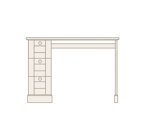 Escritorio 3 cajones 110