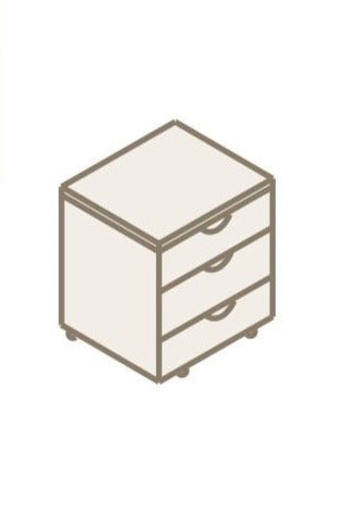 Book con ruedas 3 cajones