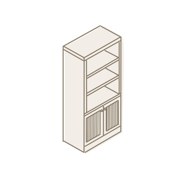 Libreria 2 puertas y 3 estantes