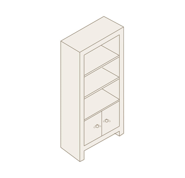 Estantería con 2 puertas