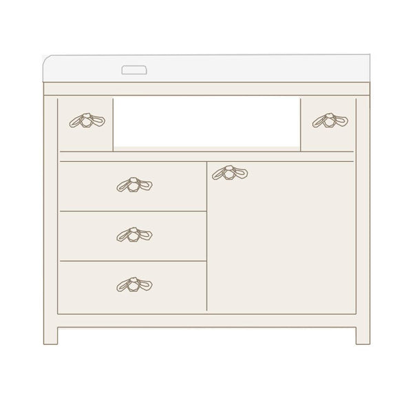 Cómoda cambiador Doble