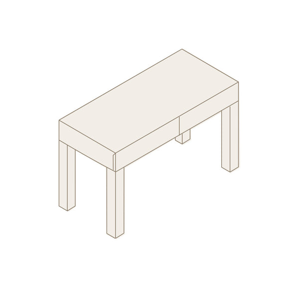 Escritorio con 2 cajones