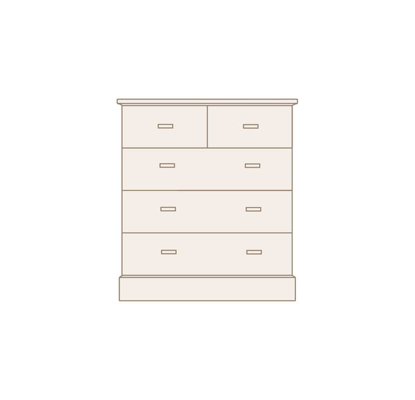 Cómoda de 5 cajones