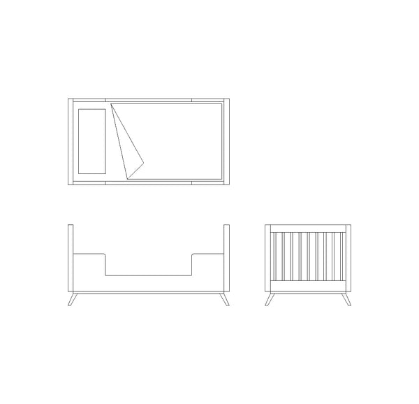 Camita para colchón de 140 x 70 cm