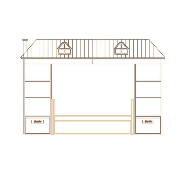 Puente casita para Cama