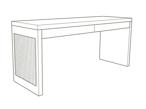 Escritorio con dos cajones